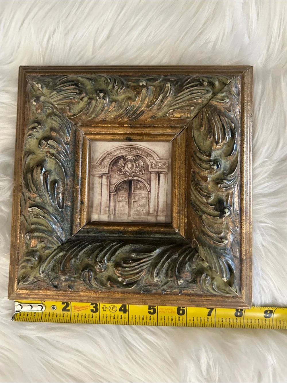 New Ornate Gold and Green Decorative Picture Frame